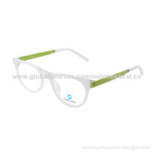 High-quality Lady Style Acetate Optical Frame in Black with Red Colors